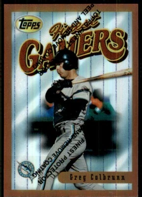 1996 Topps Finest Bronze Refractor #176 Greg Colbrunn Florida Marlins Parallel - Image 1 of 2