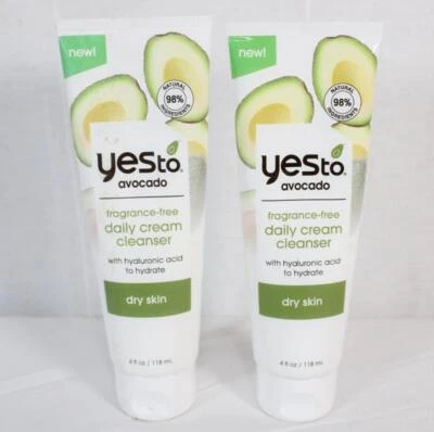Pack de 2 SÍ A Aguacate Crema Diaria Limpiador Piel Seca 4 FL OZ Nuevo Foto 1 de 4