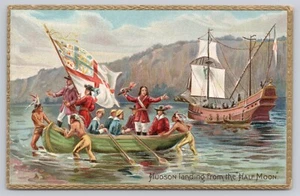Vtg/Atq Embossed Post Card Tuck's Hudson Landing From The "Half-Moon" K429 - Picture 1 of 2
