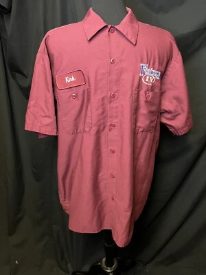 Furious IV 90s Skate Punk Band Men's Collared Work Shirt XL Embroidered “Kirk” - Image 1 of 4