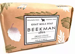 Beekman Sweet Grass Enriched With Rosemary Mint 1802 Goat Milk Soap 9 Oz Bar - Picture 1 of 1