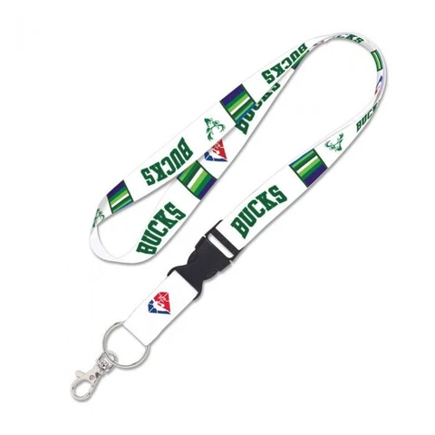 MILWAUKEE BUCKS CITY EDITION LANYARD KEYCHAIN DETACHABLE BUCKLE NBA LICENSED Cover