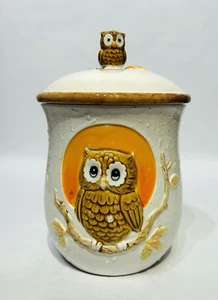 Vintage HTF Sears Roebuck & Co Ceramic Owl Canister 1983 Japan 8" Canister - Picture 1 of 14