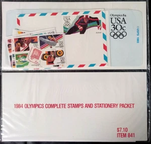Lot of Complete 1984 Olympics Stamp Blocks & Cards Airmail SEALED Vintage US MNH - Picture 1 of 1