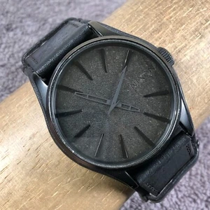 Nixon Men Metallica Black Album The Sentry Cuff Leather Band Quartz Watch - Picture 1 of 12