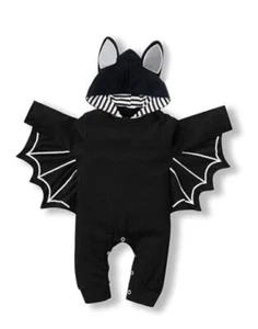 My First Halloween Outfit Newborn Baby Boy Clothes 0-3 Months Black Solid Color - Picture 1 of 8