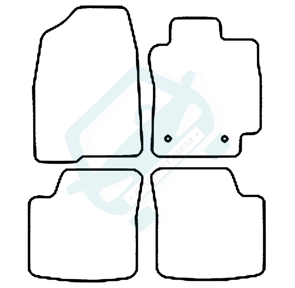 Fits Toyota Prius 2000 - 2009 Tailored Car Mats - image 1 of 3
