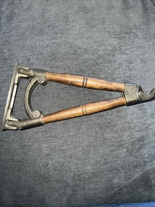 70er Jahre Vintage drehbarer Pflanzenhaken Wandhänger Holz & Metall gebraucht - Bild 1 von 5