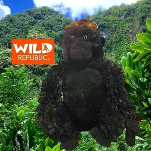 Wild Republic Silberrücken-Gorilla Plüschtier Stofftier Spielzeug schwarzbraune Haare 12 Zoll - Bild 1 von 8