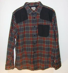 LL Bean Herren Langarm Flanell Hemd Grau Stewart leicht tailliert M-Reg - Bild 1 von 2