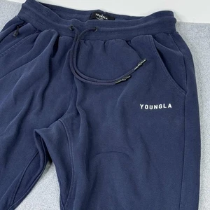 YoungLA 210 Jogginghose Herren XL Navy Kordelzug Kick-Back Sweatpants Streetwear - Bild 1 von 8
