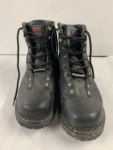 Milwaukee Freedom Flex Steel Black Outlaw Motorcycle Biker Boots MB445 Size 11EE - Picture 1 of 8