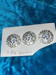 Vintage Rhinestone Buttons Craft Jewelry Art Sewing Lot #4 - Picture 1 of 8
