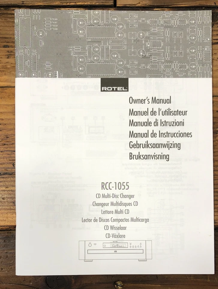 Rotel RCC-1055 CD Player Owners / User Manual *Original* - Image 1 of 1