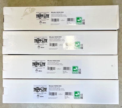 Lot of 4 - Tripp-Lite N252-024 24-Port 1U Cat6 Shielded Patch Panel 568B FREE SH - Image 1 of 2