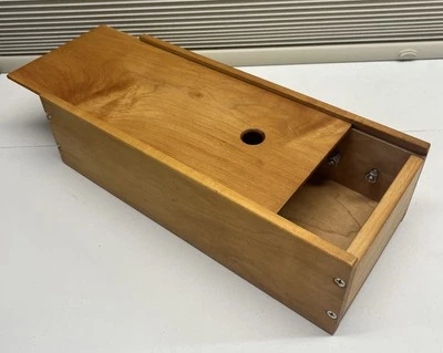 Wood Box with Sliding Lid and Mounting Screws-Storage Knitting Loom - Image 1 of 4