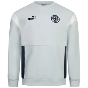 Sudadera De Ocio Para Hombre FtblArchive De Manchester City FC Puma Azul Nueva - Imagen 1 de 1