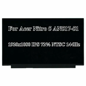17.3" Acer Nitro 5 AN517-51 1920x1080 FHD IPS 72% NTSC 144Hz LCD Screen Display - Picture 1 of 2