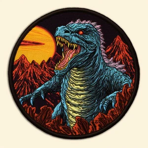 Kaiju Monster Patch Iron-on Applique Creature Badge Monsterverse Lizard Manga - Picture 1 of 12