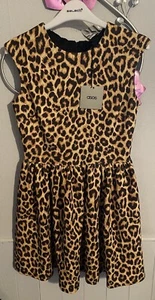 Asos Animal Print Fit And Flare Dress Size 8 - Picture 1 of 5
