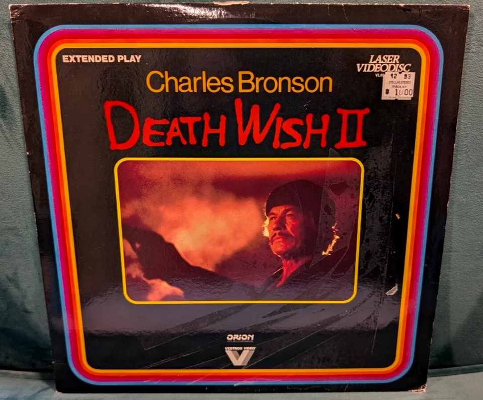 Death Wish II 1982 (Laserdisc) Very Good Condition Charles Bronson Jill Ireland - Image 1 of 4