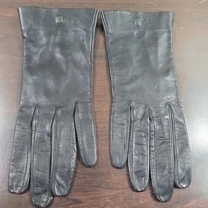 Vintage Lederhandschuhe Loewe Spanien Damen schwarz Größe 7 1/2 weiches Leder - Bild 1 von 7