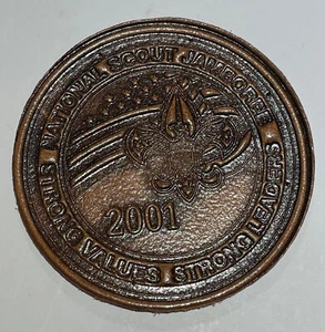2001 National Jamboree toppa in pelle boy scout MC5 - Foto 1 di 1