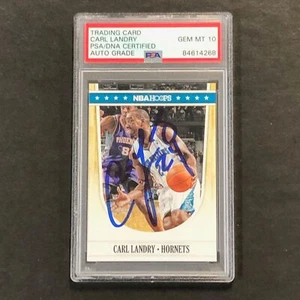 2011-12 NBA Hoops #153 Carl Landry Signed Card AUTO 10 PSA/DNA Slabbed Hornets - Picture 1 of 2