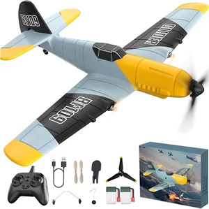 RC Plane, 3 Channel Remote Control Airplane, 6-Axis Gyro Stabilizer BF-109 RTF R - Picture 1 of 7