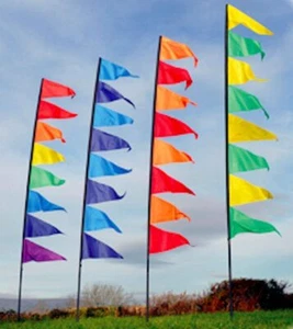 Kit de banderas colgantes Spirit of Air by Festival de 3,4 m, estaca y poste - Imagen 1 de 12