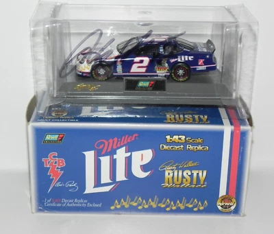 Revell ~ 1998 Taurus MILLER LITE / TCB Rusty Wallace ELVIS Car - SIGNED Case! - Image 1 of 4