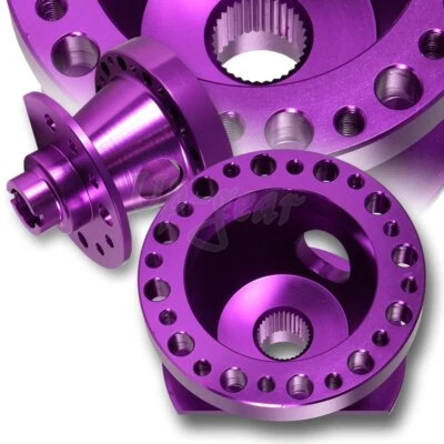 Adaptador HUB de 6 orificios para volante Integra/Honda CRX/Civic aluminio púrpura Foto 1 de 3