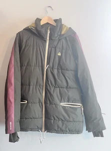 BURTON Ws KEELAN Jacket Coat Snowboard Ski Hooded Forest Night Rose Brown Large - Picture 1 of 9