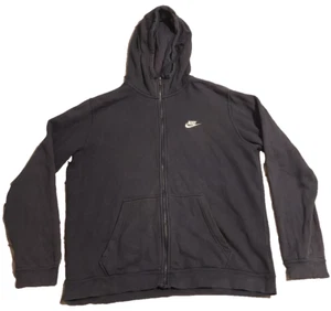 Nike Men's Extra Large Full Zip Hoodie Sweater Jumper Navy Blue Long Sleeve - Picture 1 of 8
