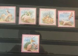 Albania Of White Pelicans Scott 1913-17 -1967 Mint Never Hinged - Picture 1 of 2