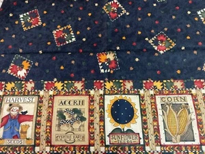 500361 - Harvest theme Fabric - 2 pieces - 42" wide x 18" Long Harvest Sunflower - Picture 1 of 3