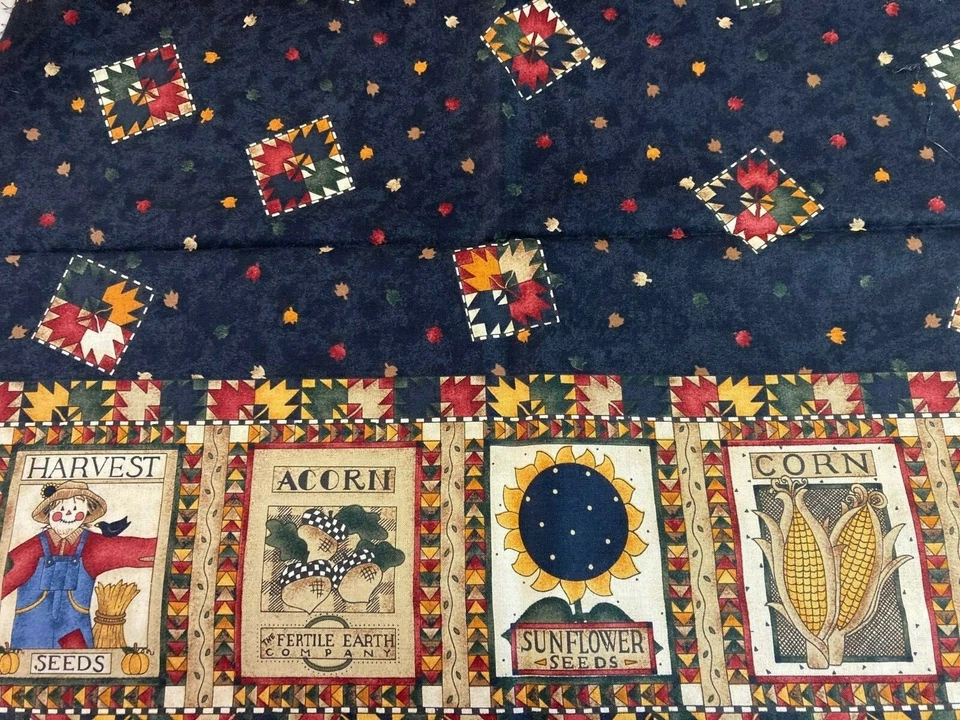 500361 - Harvest theme Fabric - 2 pieces - 42" wide x 18" Long Harvest Sunflower - Image 1 of 3