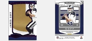 2018 Panini Plates Patches Jared Goff Rams Full Coverage Jumbo Patch - 16/20 - Picture 1 of 1