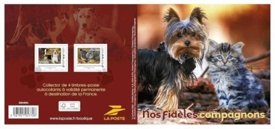 Timbre France 2024 Collector Nos fidèles compagnons 4 timbres adhésifs 5 000 ex. - Photo 1/4