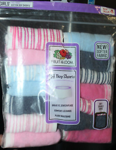 Fruit Of The Loom Girls Underwear, 14 Pack Boy Short Panties - Size 4 NEW