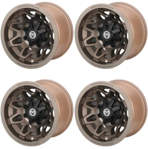 4 ATV/UTV Wheels Set 14in Moose 416X Bronze 4/137 4+3 CAN - Picture 1 of 4