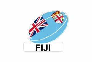 Sticker decal car flag biker bike vinyl rugby ball banner country fiji - Picture 1 of 1