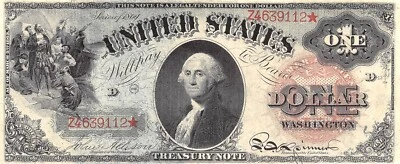 USA  $1  Act. of  3.3.1863  Series  Z-*  Facsimile  Uncirculated Banknote ZD 3 - Image 1 of 2