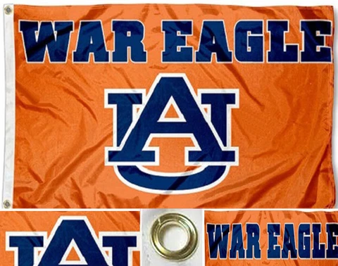 Auburn Tigers War Eagle Flag ~ Large 3'X5' ~ Auburn Sports Fan ~ FREE SHIPPING Cover