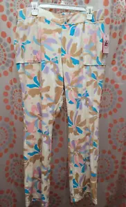 JUICY COUTURE Women Plus Sz 1X Fireworks Floral Pebble Velvet Lounge Cozy Pants - Picture 1 of 6