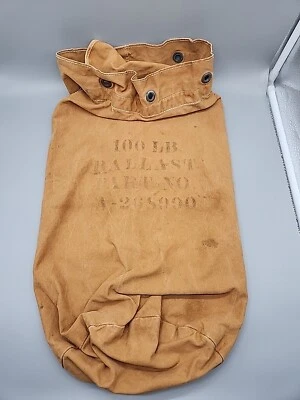 Zeppelin Hot Air Balloon Ballast Bag 100 Pounds Rare Vintage Antique Canvas - Image 1 of 4