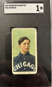 1909-11 T206 Ed Walsh Sovereign 150 HOF Chicago White Sox Sgc 1