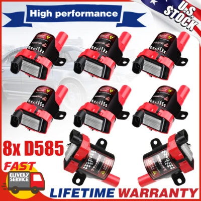 8x Bobinas de encendido redondas para motor Chevy Silverado 1500 2500 GMC LS 5,3/6,0/4,8 L Foto 1 de 4