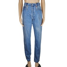 B Sides Vintage Slouchy Taper Womens Blue Denim Jeans Size 26