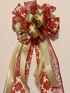 Large Christmas Wreath Bows x handmade 11 pieces of  bows for porch quanity 11 - Picture 1 of 7